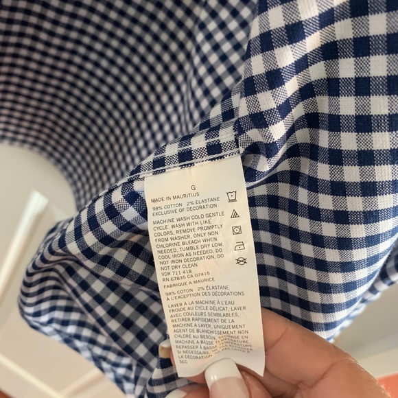 NAUTICA Stretch Button-Down Gingham Large - Picture 5 of 5